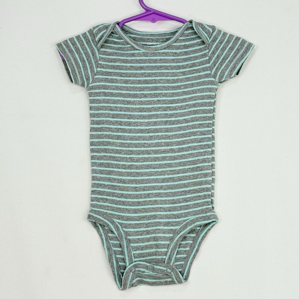 Carter's‎ Girls Green Short Sleeve Bodysuit 9 Months